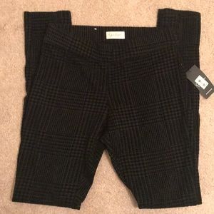 Jessica Simpson Black Velvet Flocked Plaid Pants